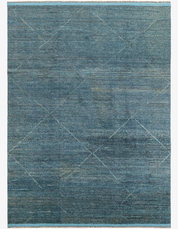 9' 1 x 12' 3 Hand Knotted Moroccan Wool Rug