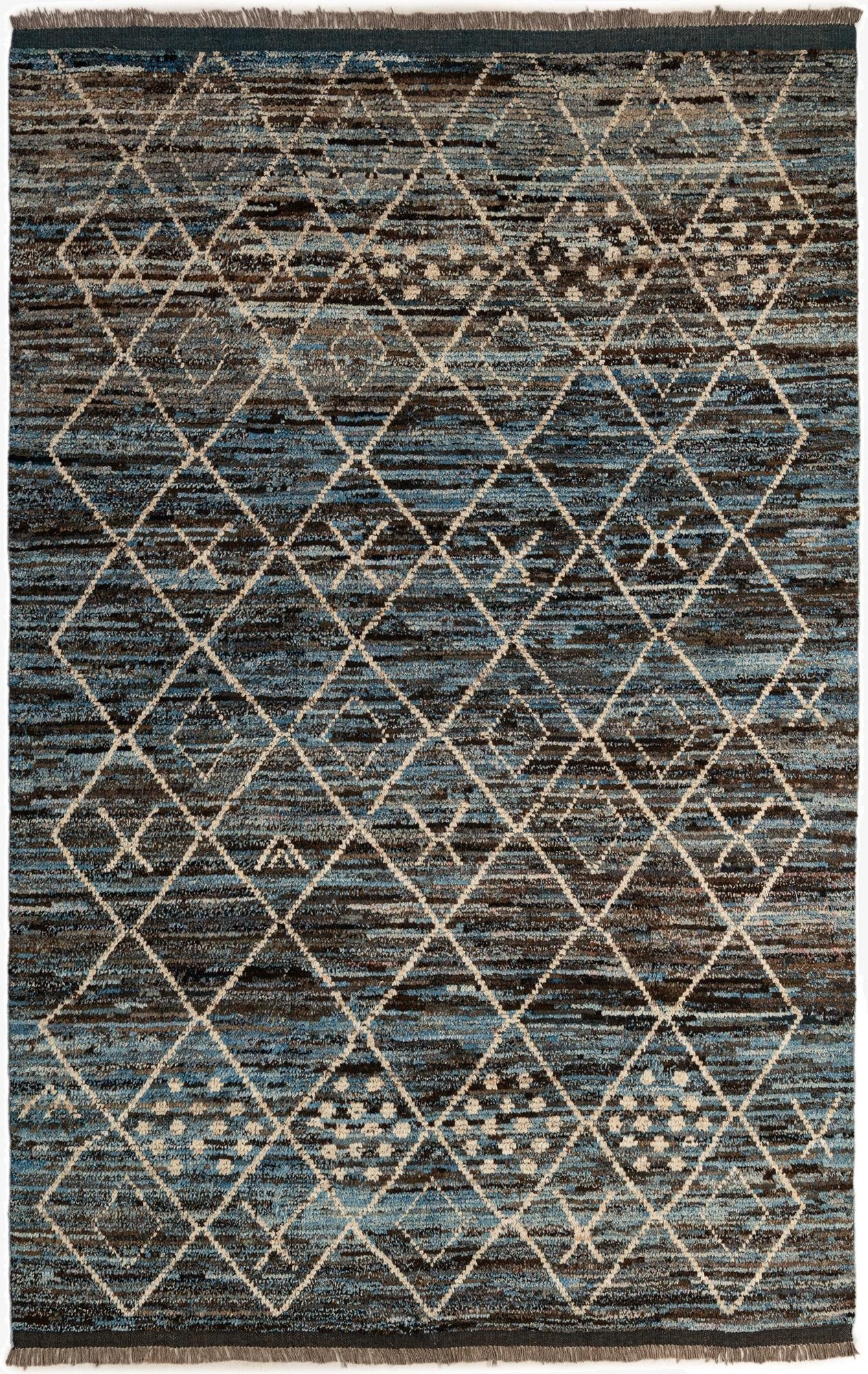 6' 5 x 9' 11  Hand Knotted Moroccan Wool Rug