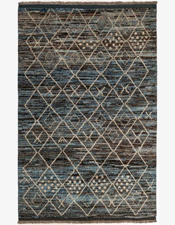 6' 5 x 9' 11 Hand Knotted Moroccan Wool Rug