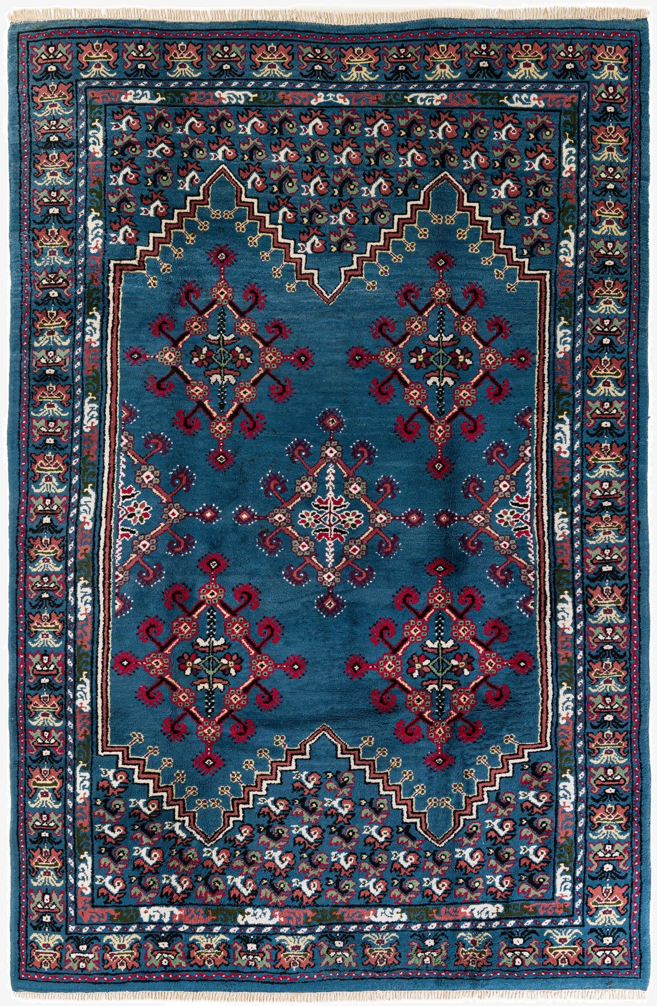 6' 7 x 10' 5  Hand Knotted Moroccan Wool Rug
