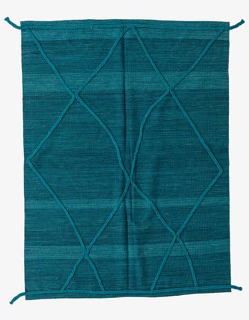 4' 10 x 6' 3 Hand Knotted Moroccan Wool Rug