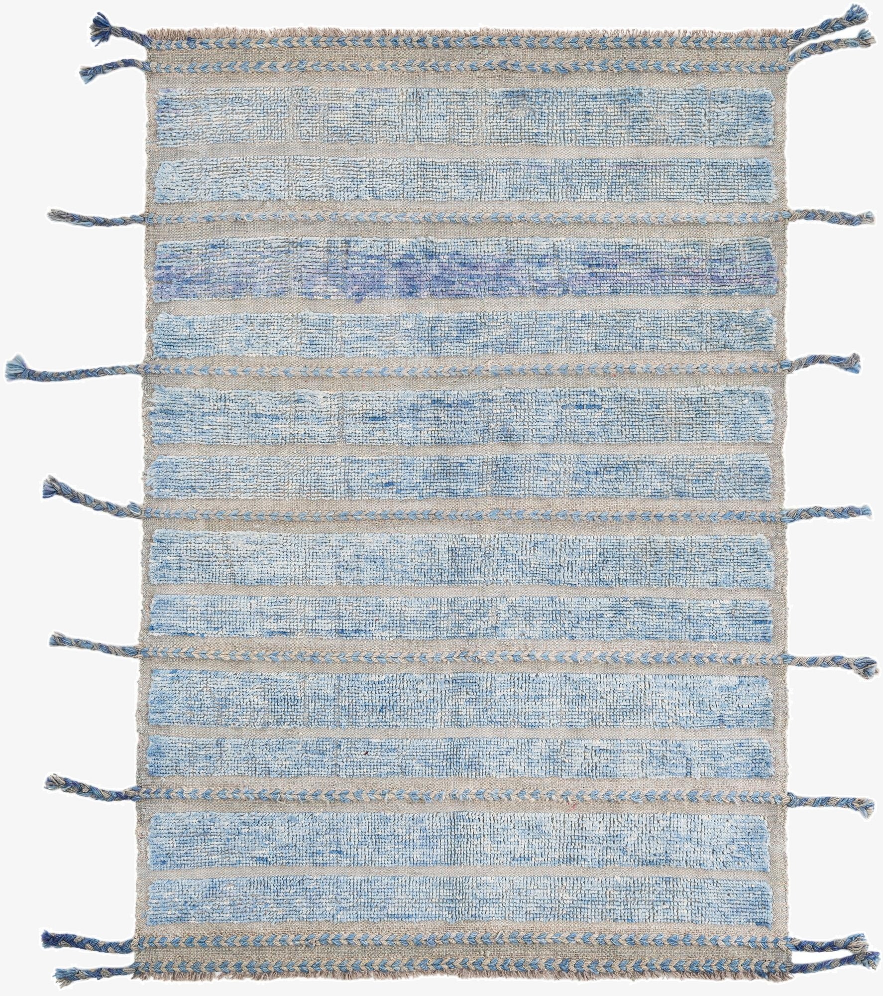 4' 1 x 5' 10  Hand Knotted Moroccan Wool Rug