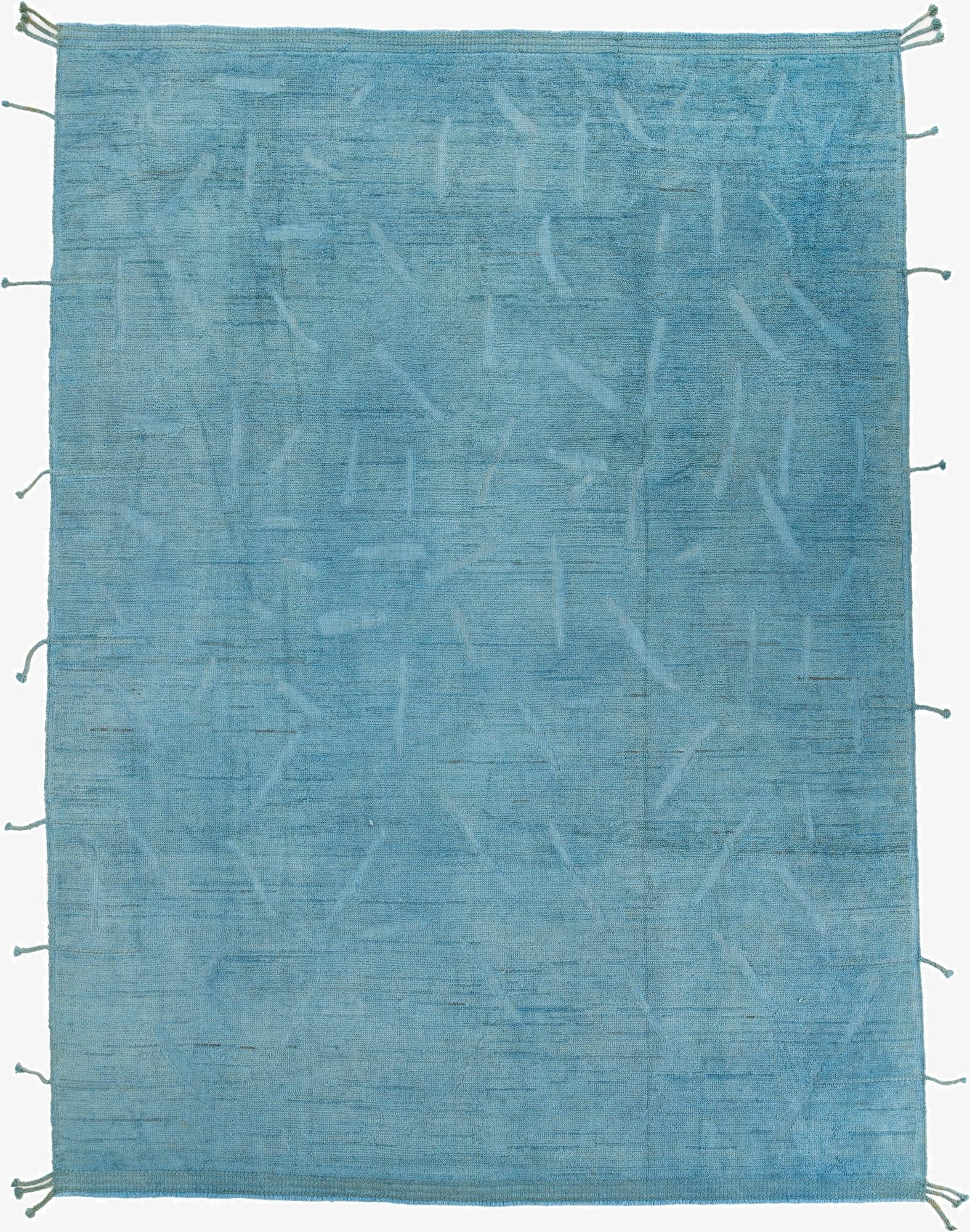 9' x 12' 1  Hand Knotted Moroccan Wool Rug