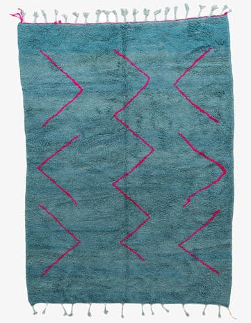 6' 9 x 9' Hand Knotted Moroccan Wool Rug