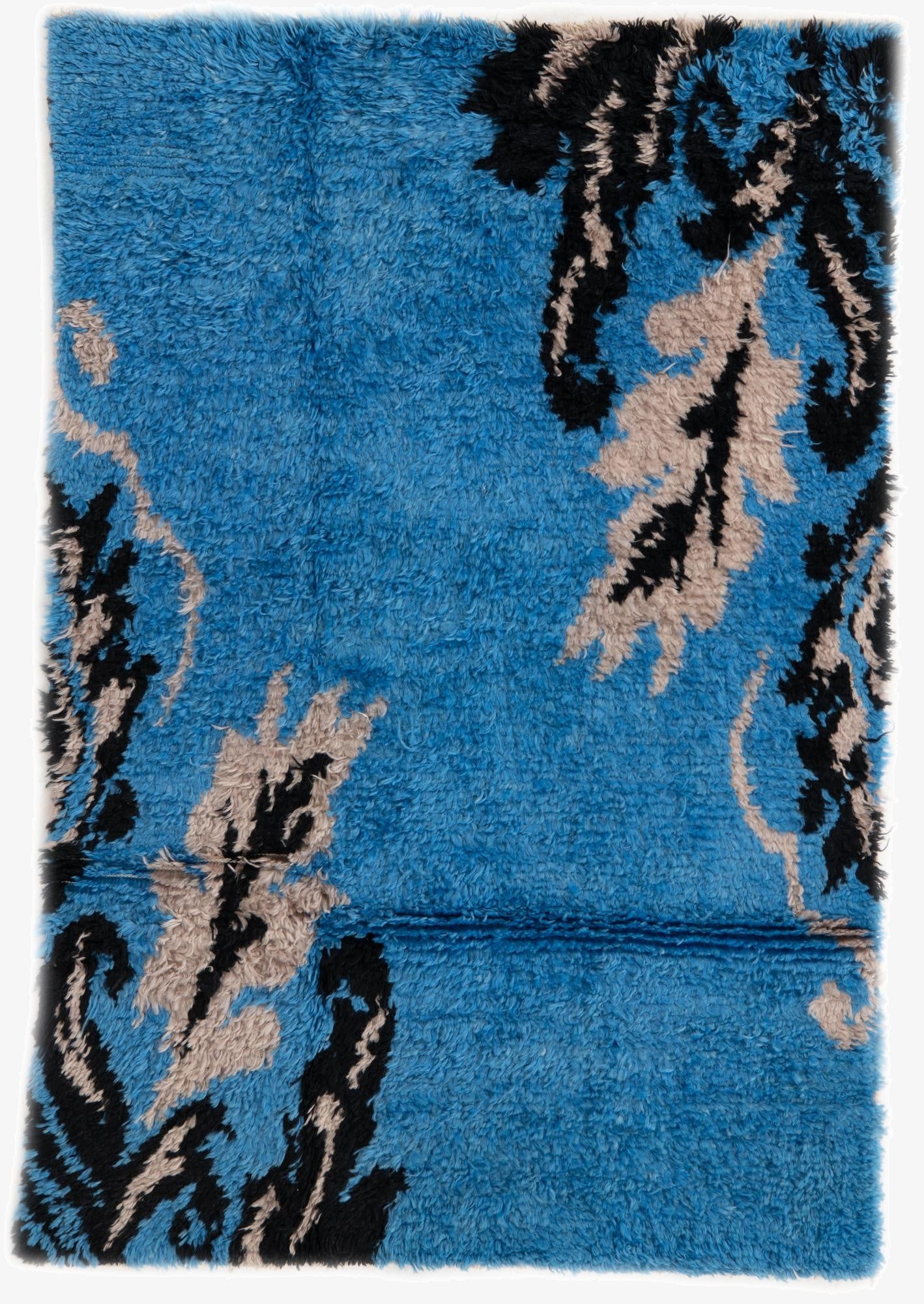 3' 10 x 5' 7  Hand Knotted Moroccan Wool Rug