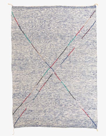 9' x 13' Hand Knotted Moroccan Wool Rug