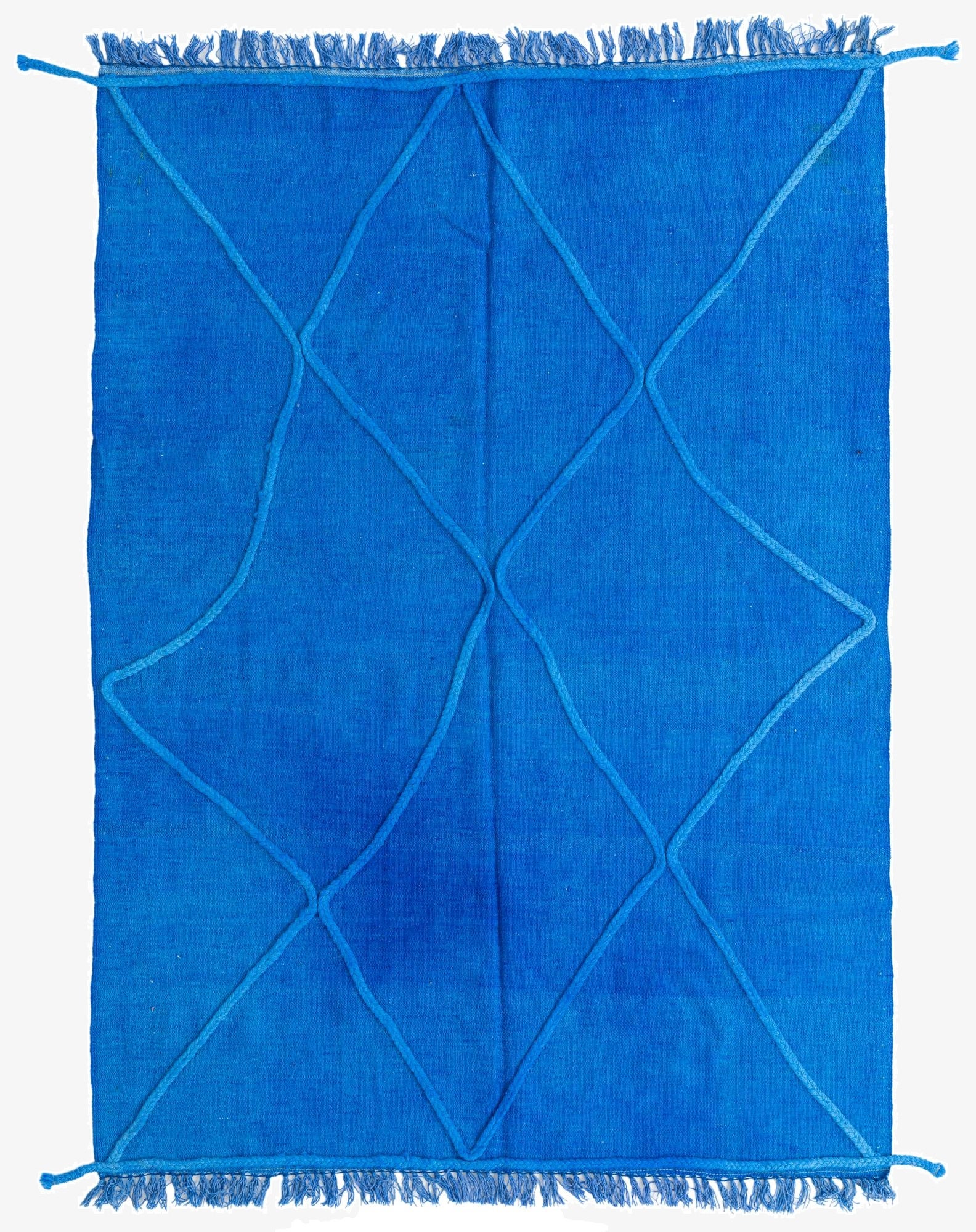 4' 10 x 6' 9  Hand Knotted Moroccan Wool Rug