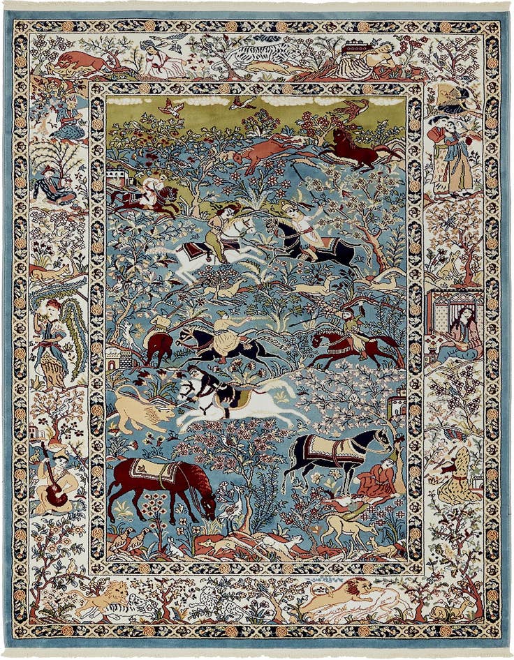 Detail image of 5' 3 x 8' Nain Design Rug