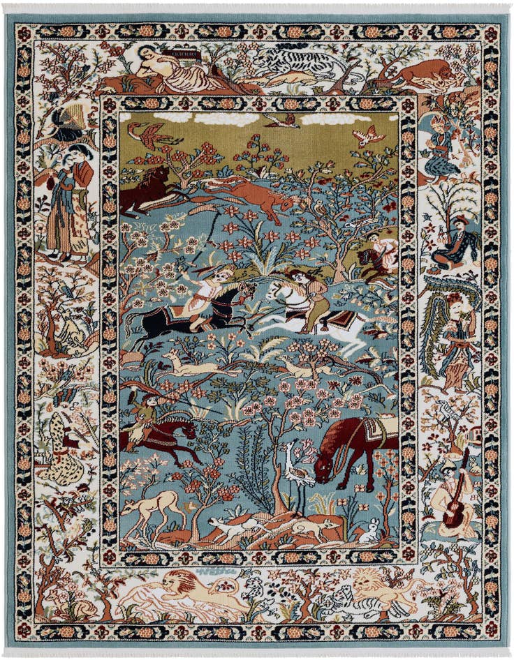 Detail image of 4' 1 x 6' 1 Nain Design Rug
