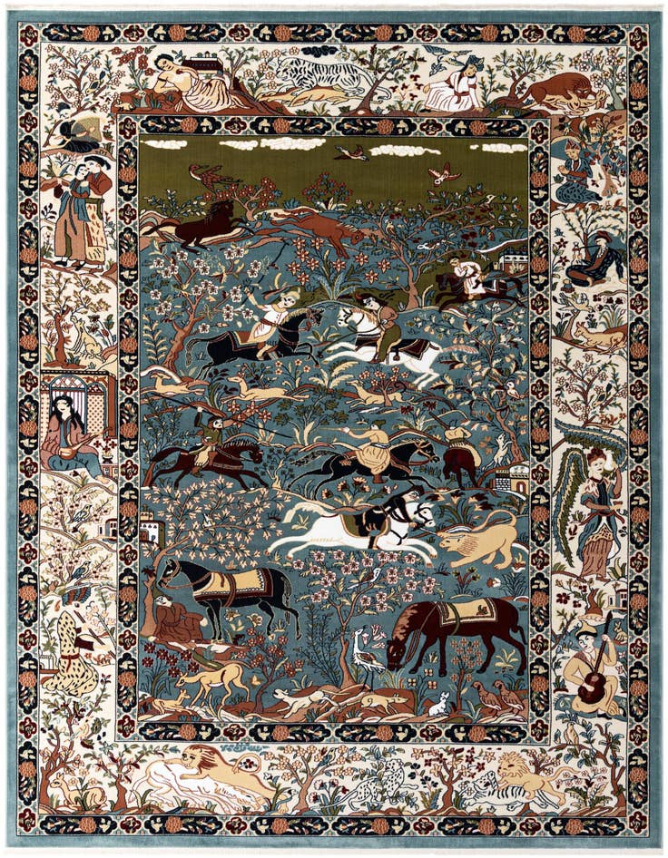 Detail image of 7' 10 x 11' Nain Design Rug