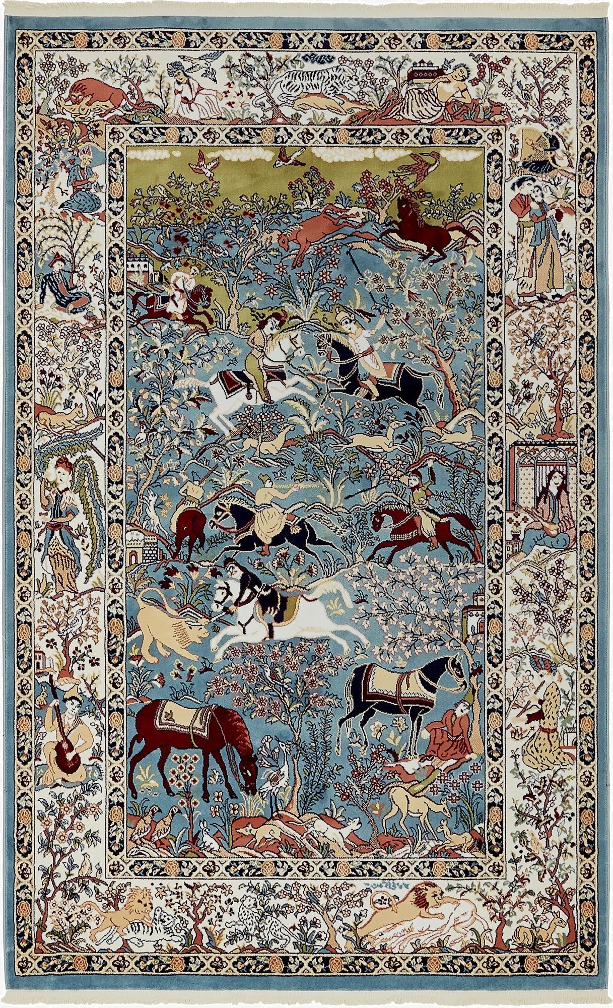 5' 3 x 8' Nain Design Rug