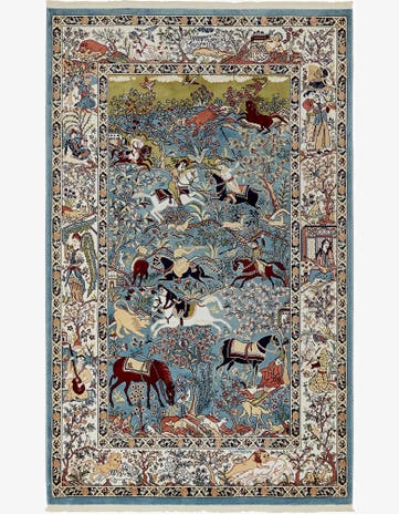 Blue Nain Design Rug