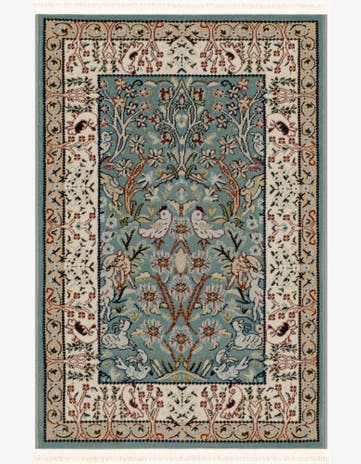Blue Nain Design Rug