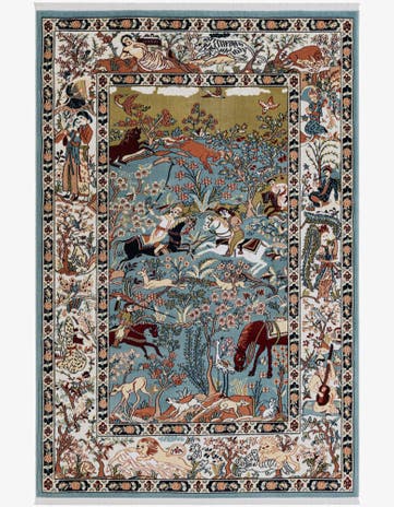 Blue Nain Design Rug