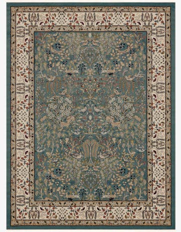 Blue Nain Design Rug