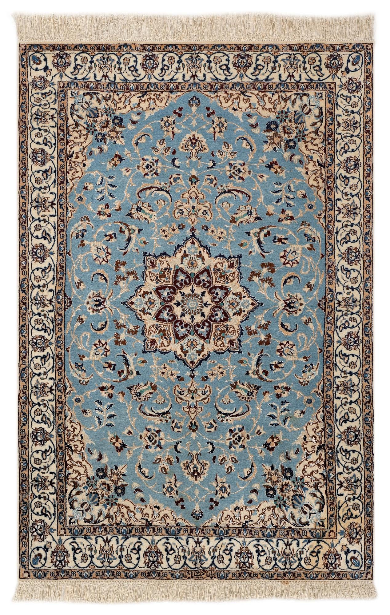 3' 3 x 5' Hand Knotted Nain Persian Rug