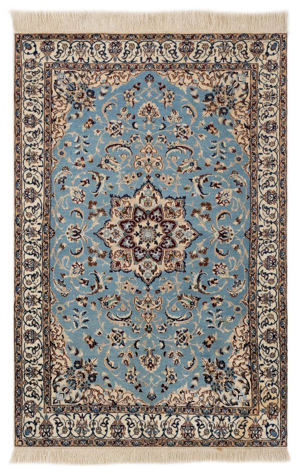 Detail image of 3' 3 x 5' Hand Knotted Nain Persian Rug