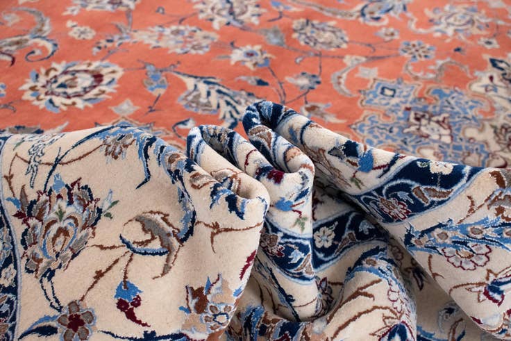 Detail image of 14' 9 x 21' 6 Hand Knotted Nain Persian Rug