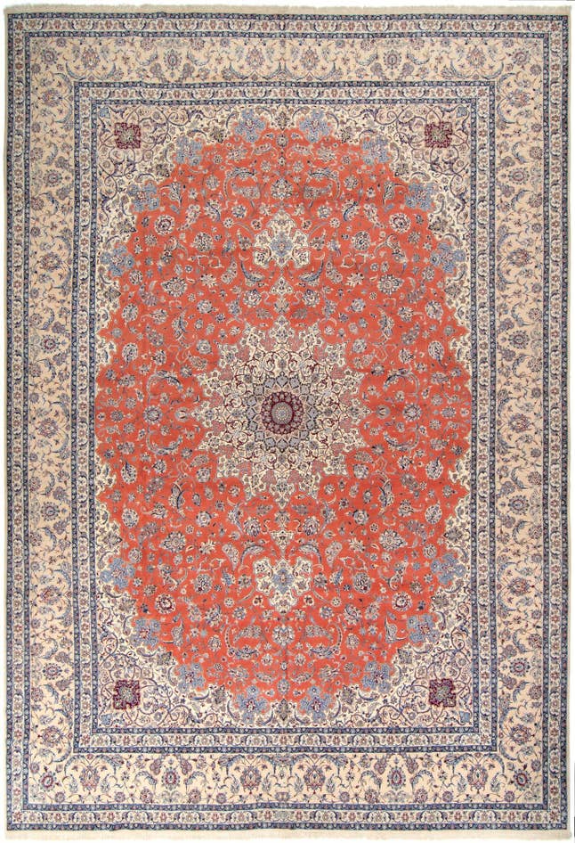 Detail image of 14' 9 x 21' 6 Hand Knotted Nain Persian Rug