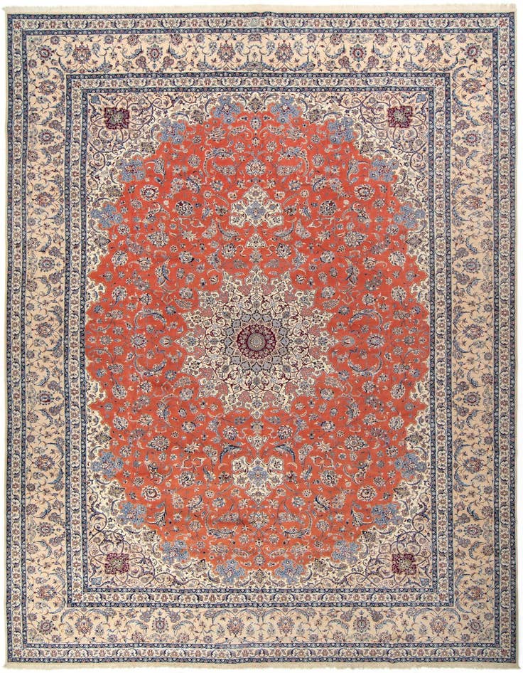 Detail image of 14' 9 x 21' 6 Hand Knotted Nain Persian Rug