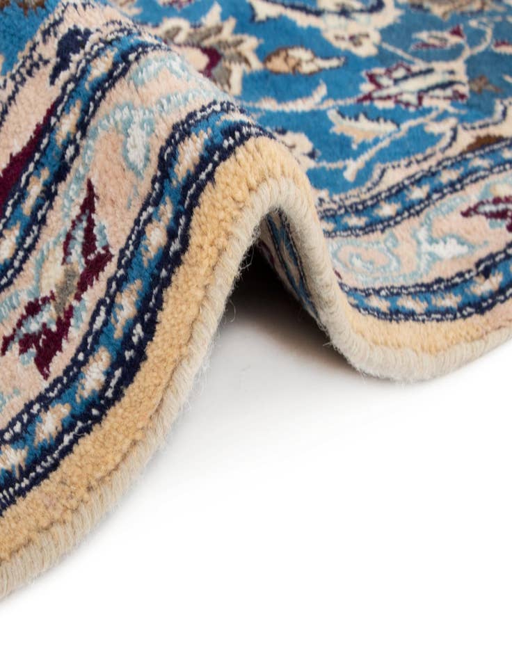 Detail image of 3' 4 x 4' 2  Hand Knotted Nain Persian Wool Rug