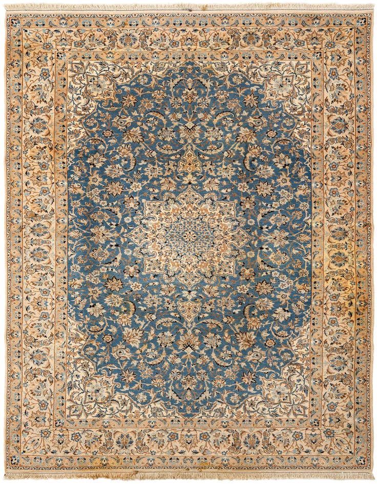 Detail image of 5' 4 x 9' 6 Hand Knotted Nain Rug