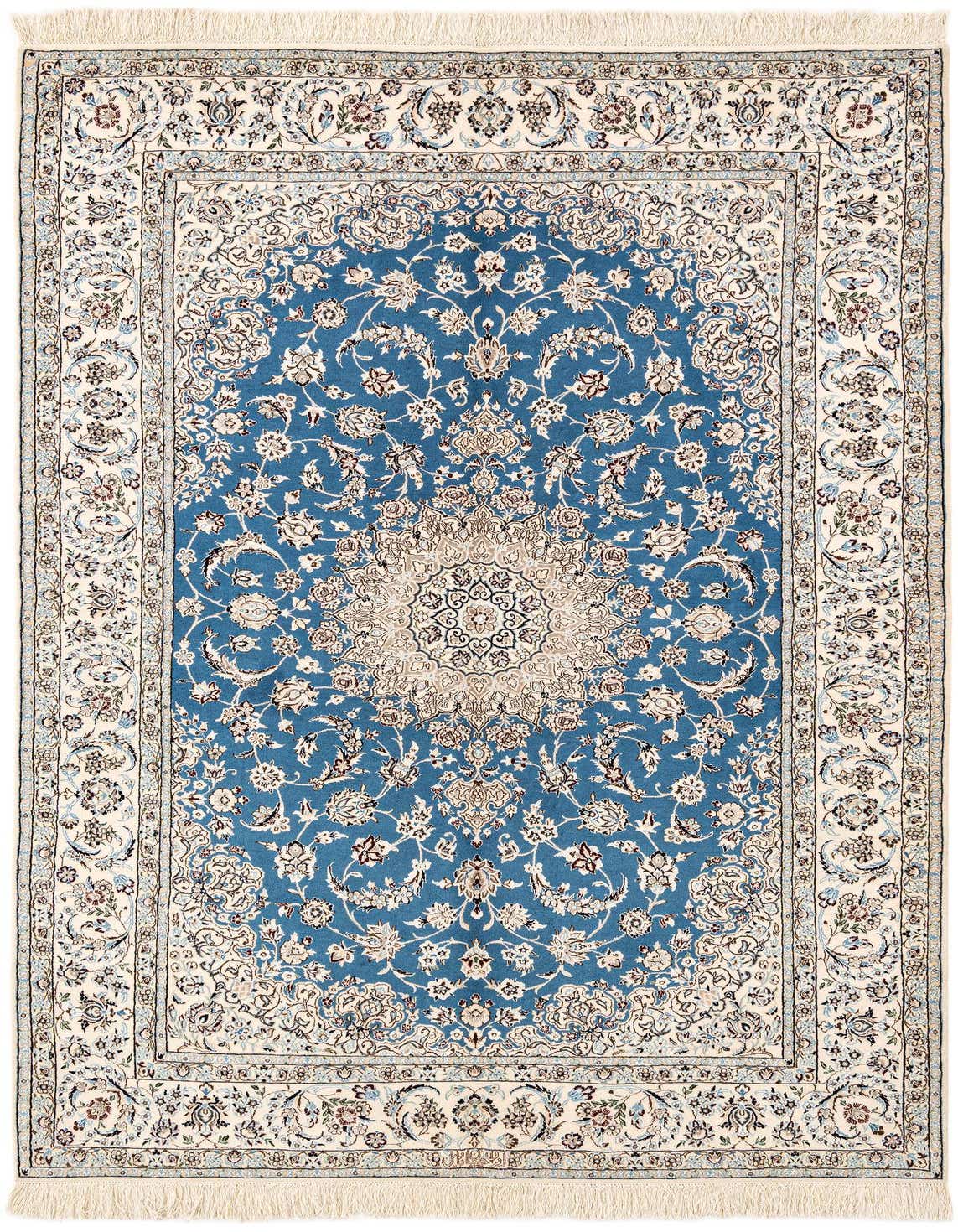 4' 10 x 7' 11 Hand Knotted Nain Rug