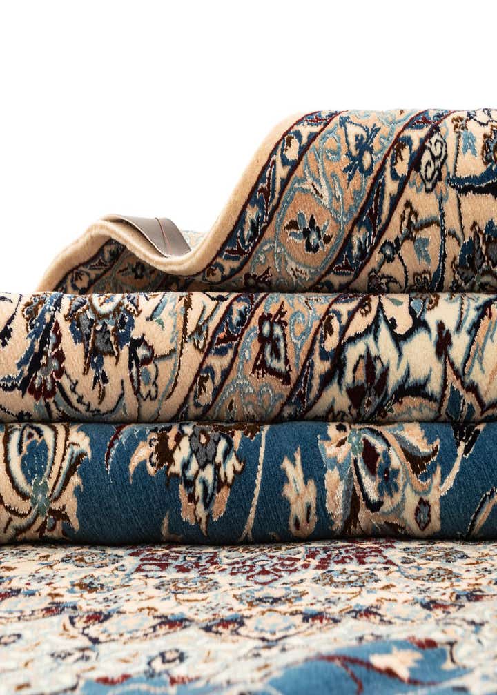 6' 11 x 10' 6 Hand Knotted Nain Rug