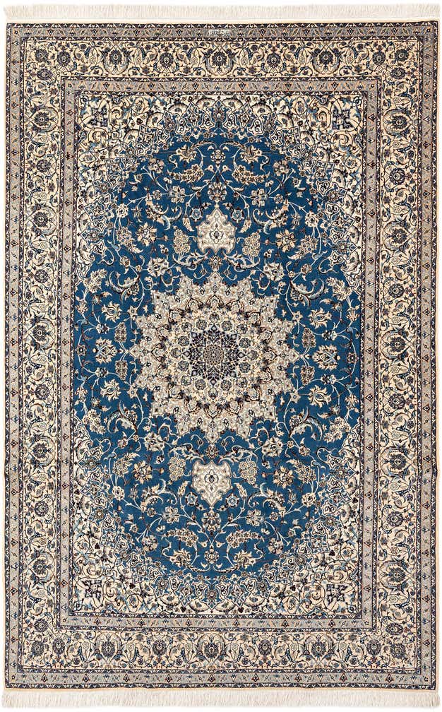 6' 11 x 10' 6 Hand Knotted Nain Rug