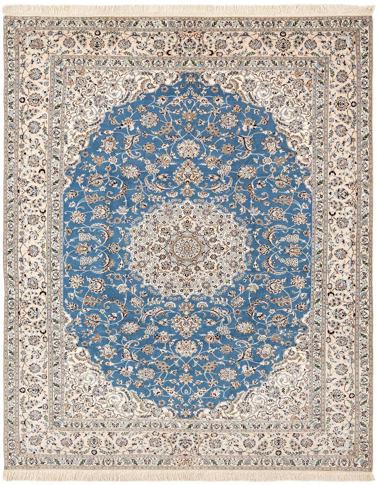 Detail image of 6' 8 x 10' 2 Hand Knotted Nain Rug