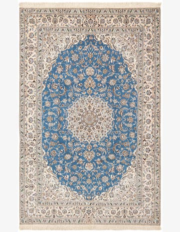 6' 8 x 10' 2 Hand Knotted Nain Rug