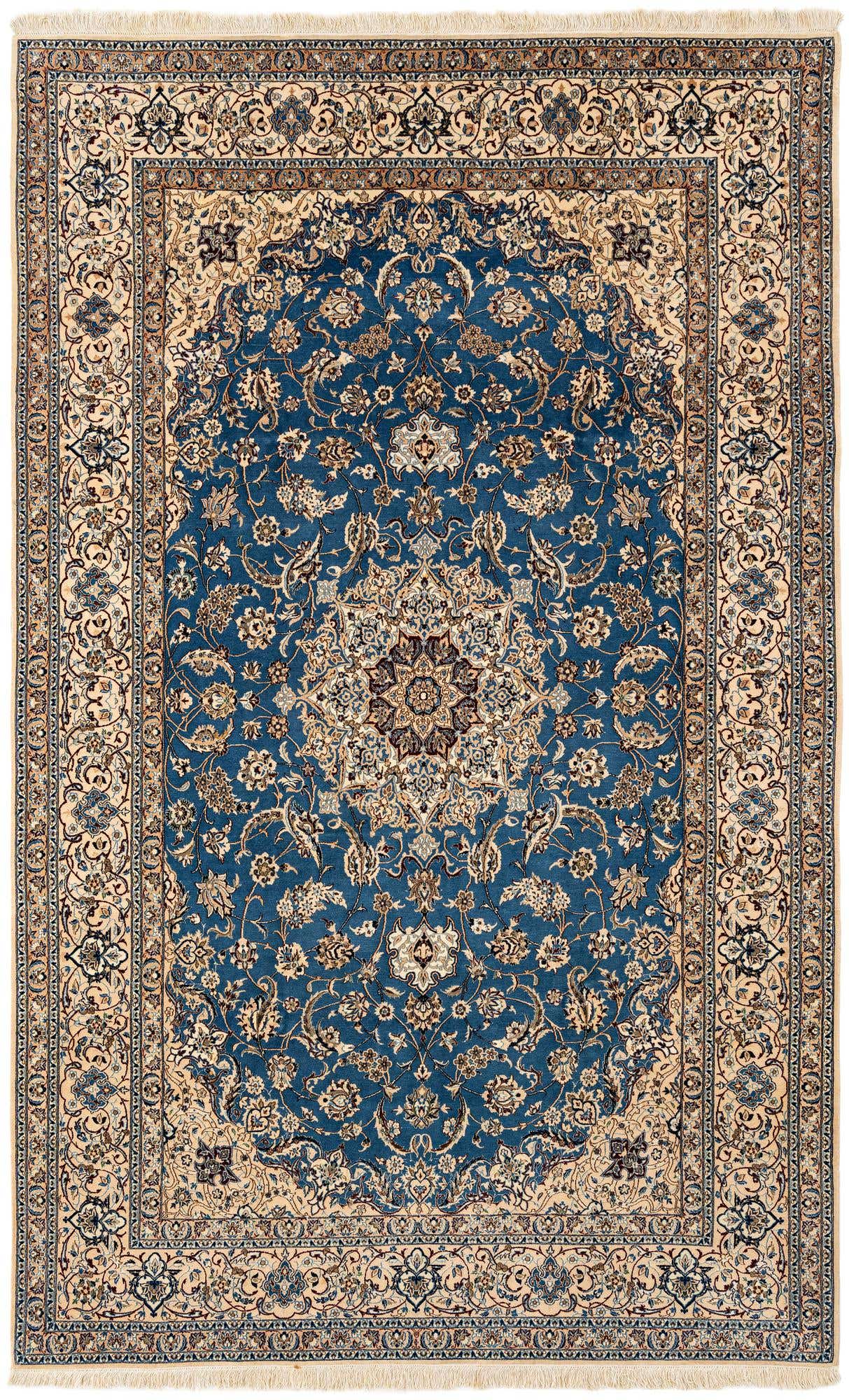 6' x 9' 6 Hand Knotted Nain Rug