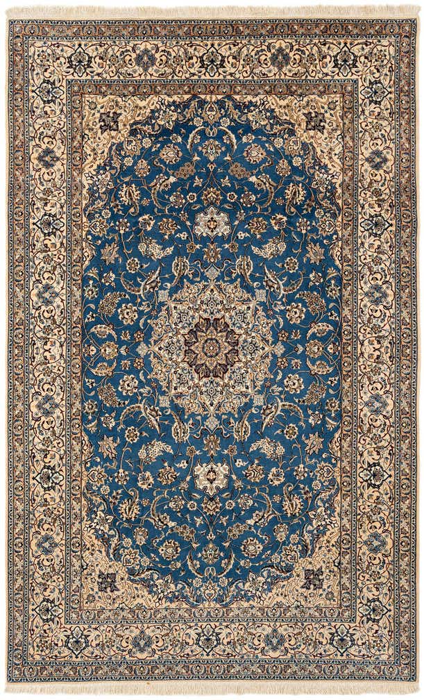 6' x 9' 6 Hand Knotted Nain Rug