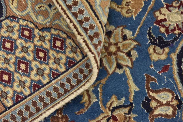 8' x 11' 3 Hand Knotted Nain Persian Rug