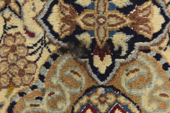 8' x 11' 3 Hand Knotted Nain Persian Rug