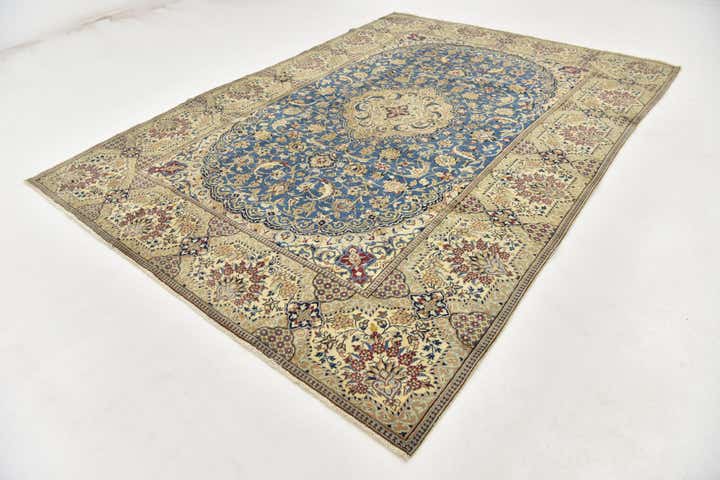8' x 11' 3 Hand Knotted Nain Persian Rug