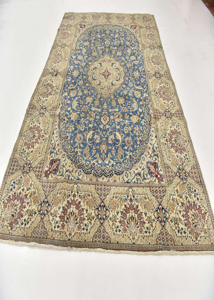 8' x 11' 3 Hand Knotted Nain Persian Rug