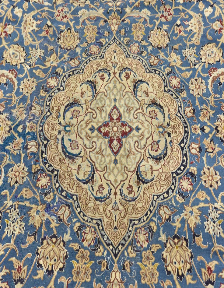 Detail image of 8' x 11' 3 Hand Knotted Nain Persian Rug