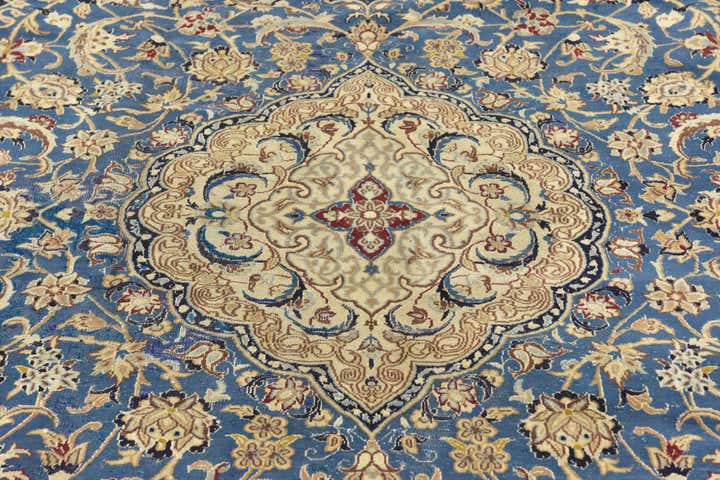 8' x 11' 3 Hand Knotted Nain Persian Rug