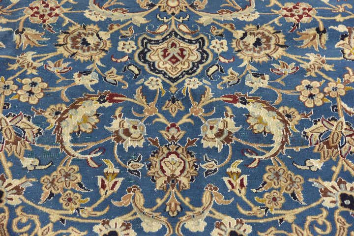 8' x 11' 3 Hand Knotted Nain Persian Rug