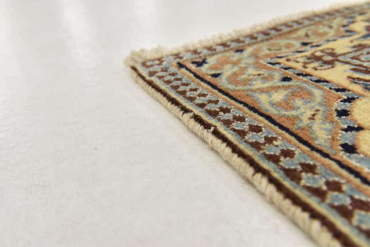 8' x 11' 3 Hand Knotted Nain Persian Rug