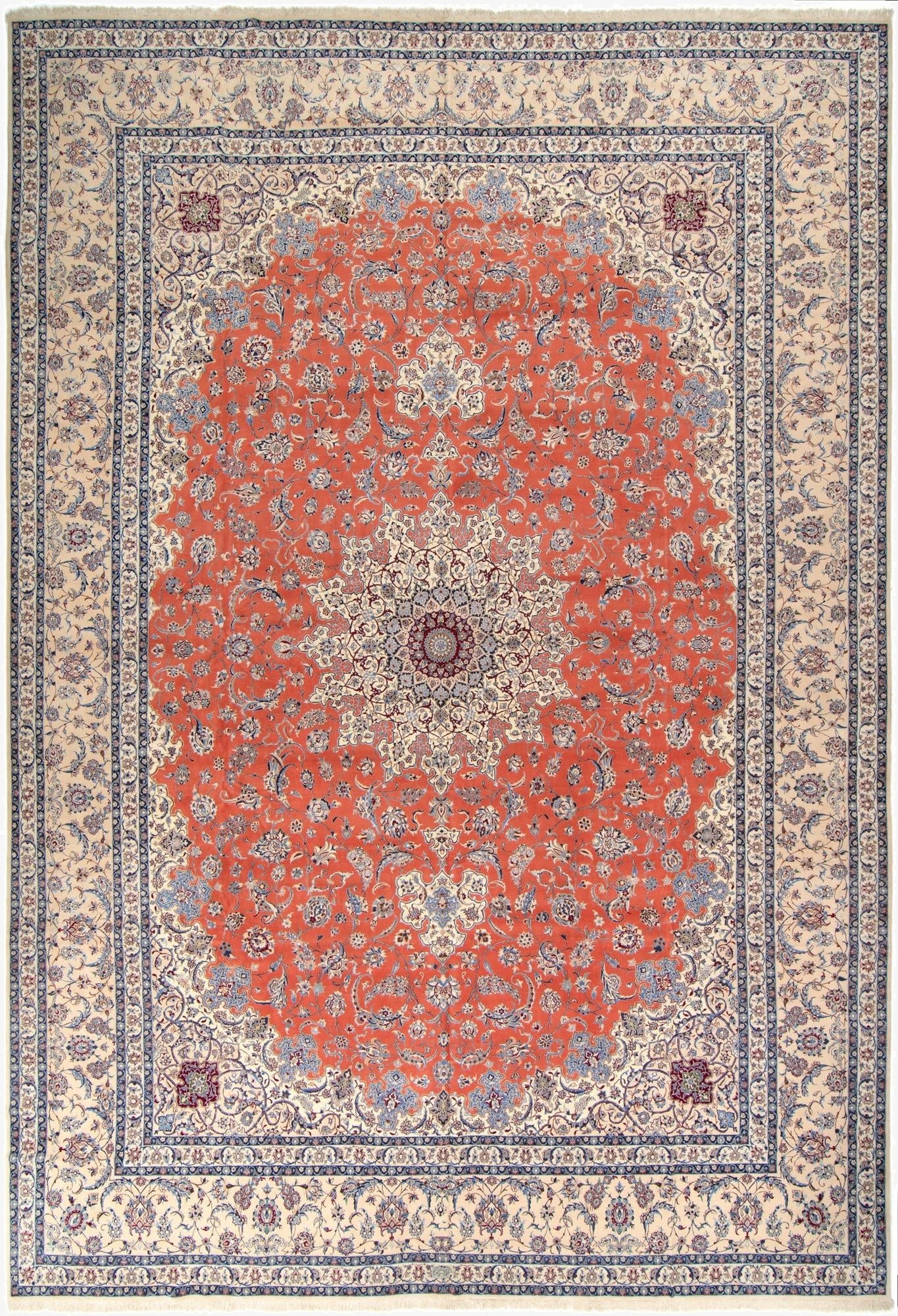 14' 9 x 21' 6  Hand Knotted Nain Persian Rug