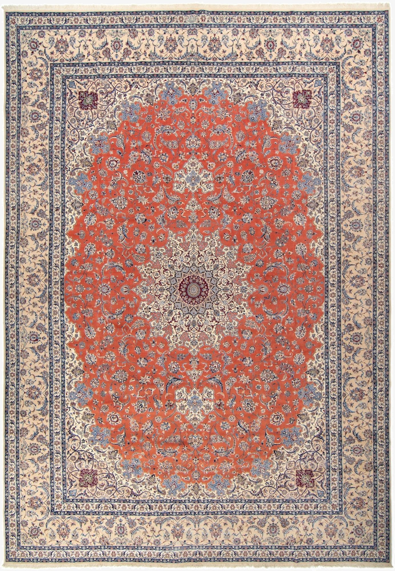 14' 9 x 21' 6  Hand Knotted Nain Persian Rug