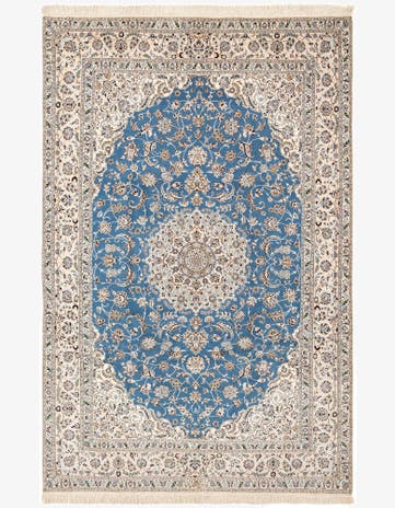 6' 8 x 10' 2 Hand Knotted Nain Rug