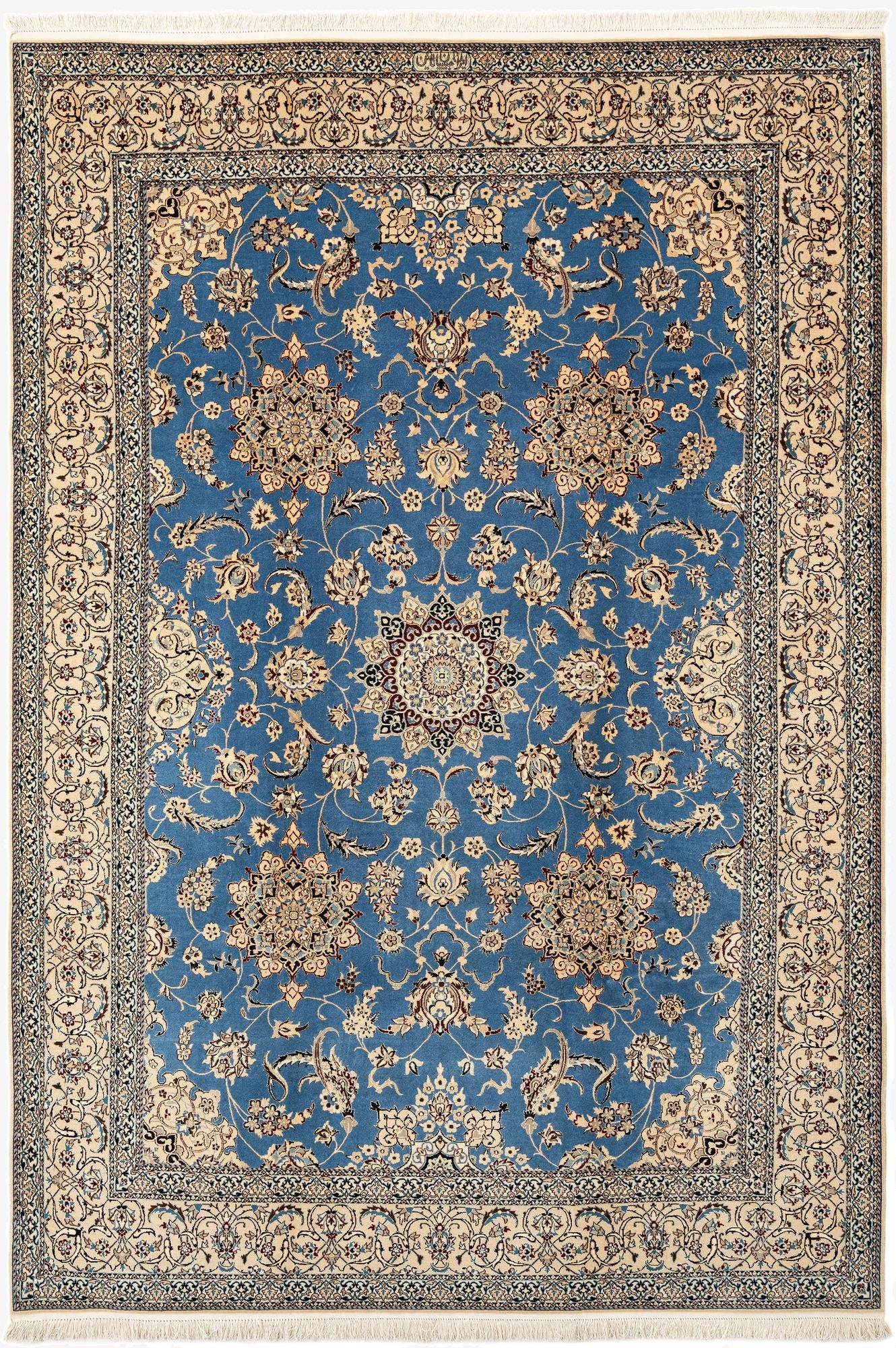 6' 8 x 9' 8  Hand Knotted Nain Rug