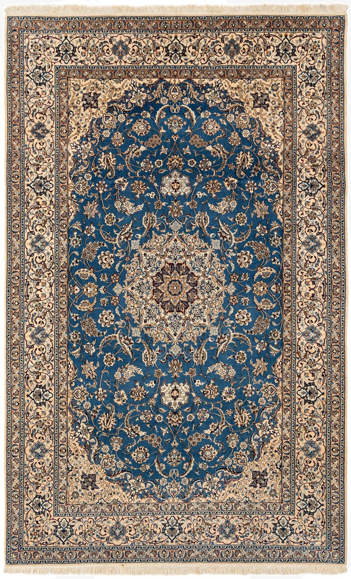 6' x 9' 6  Hand Knotted Nain Rug