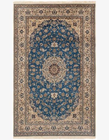 6' x 9' 6 Hand Knotted Nain Rug