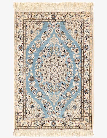 2' x 2' 11 Hand Knotted Nain Rug