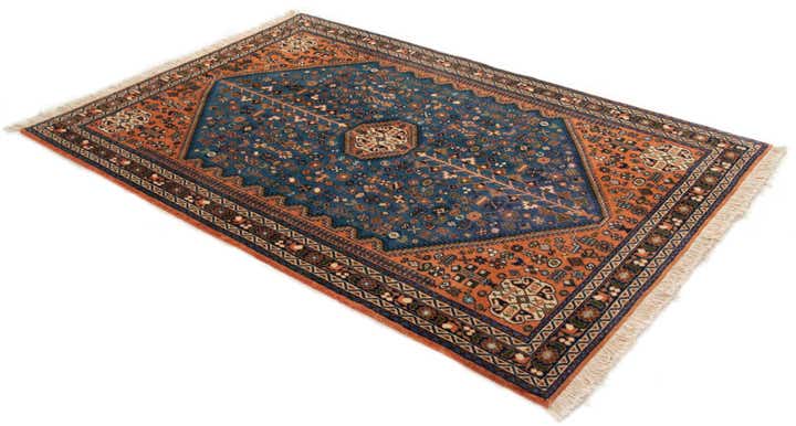 3' 7 x 5' 1 Hand Knotted Nasrabad Persian Wool Rug