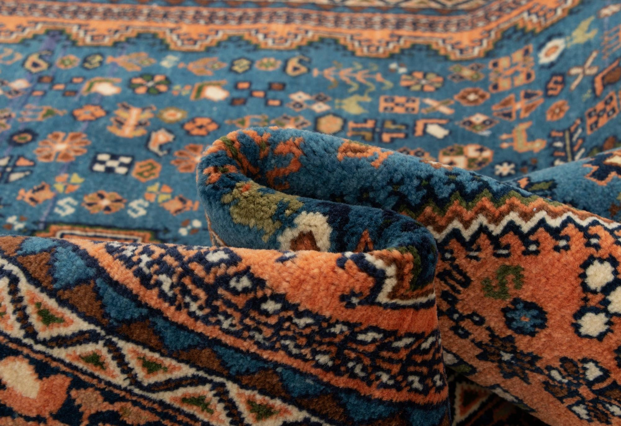 3' 7 x 5' 1 Hand Knotted Nasrabad Persian Wool Rug